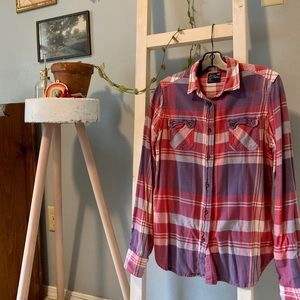 Plaid button down shirt